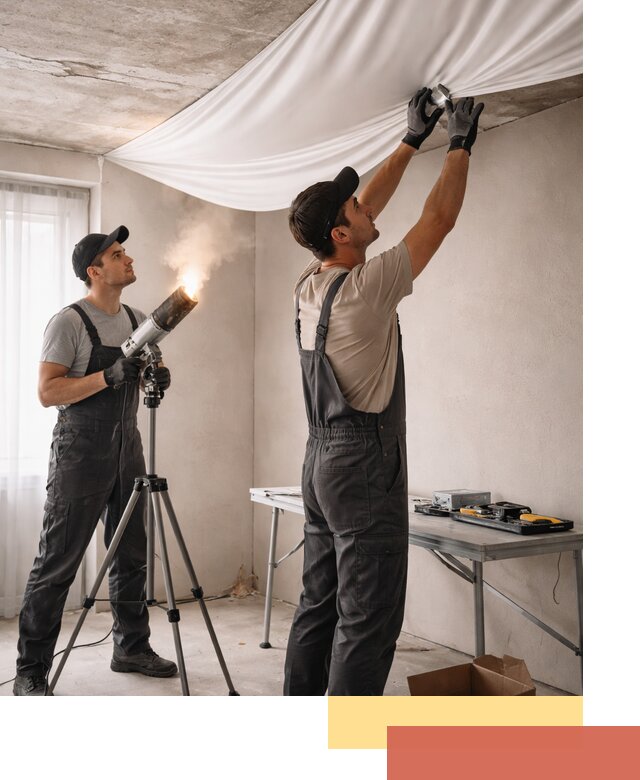 Установка натяжного потолка под ключ в Сарапуле