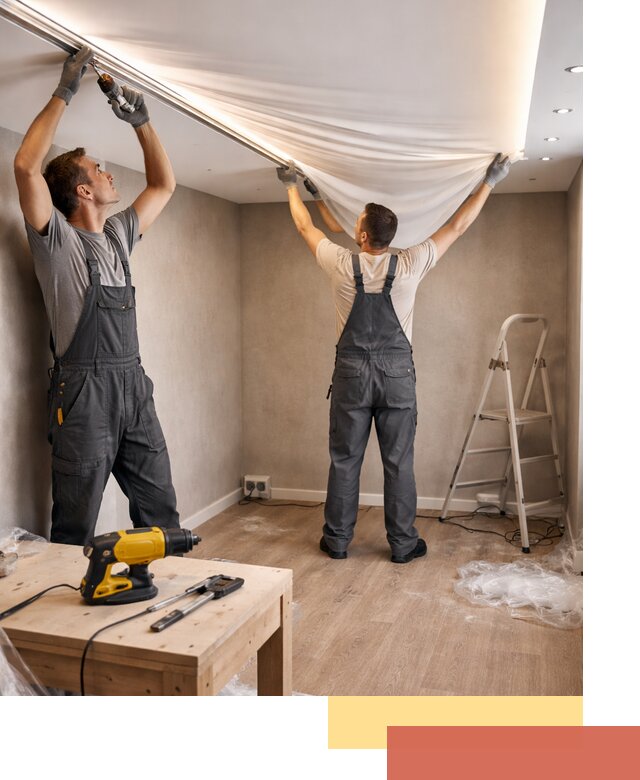 Монтаж натяжного потолка с подсветкой в Сарапуле цена и сроки