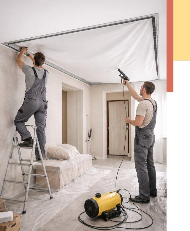 Монтаж натяжного потолка в прихожей в Сарапуле от 2736 руб. под ключ | ОТДЕЛОЧНИК-Срл