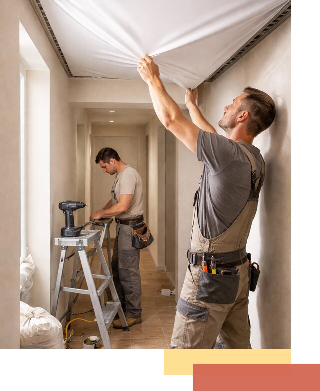 Монтаж натяжного потолка в прихожей в Сарапуле