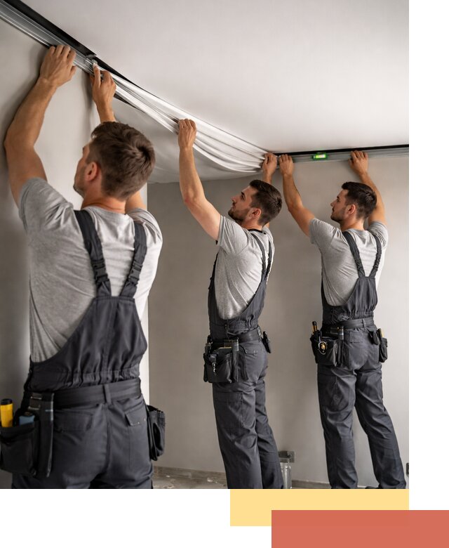 Теневые натяжные потолки в Сарапуле: монтаж и отделка быстро и качественно