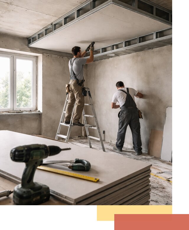 Двухуровневый потолок из гипсокартона в Сарапуле