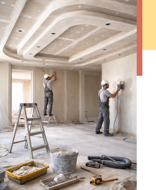 Многоуровневый потолок из гипсокартона в Сарапуле от 774 руб. под ключ | ОТДЕЛОЧНИК-Срл