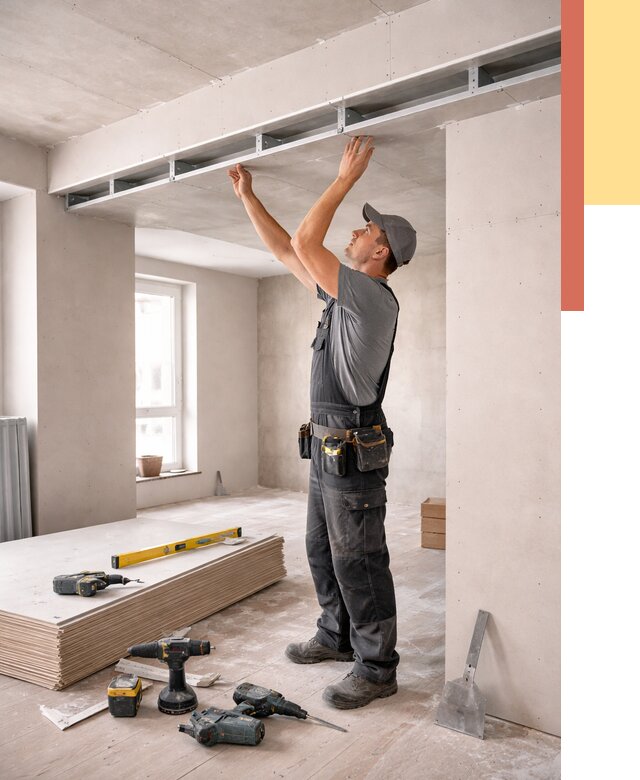 Потолок из гипсокартона с нишей в Сарапуле от 1291 руб. под ключ | ОТДЕЛОЧНИК-Срл