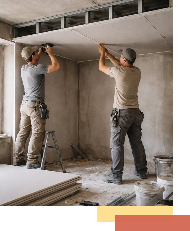 Короб из гипсокартона на потолке под ключ в Сарапуле