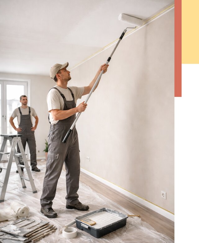 Покраска потолка из гипсокартона в Сарапуле от 4646 руб./м2 — услуги под ключ | ОТДЕЛОЧНИК-Срл