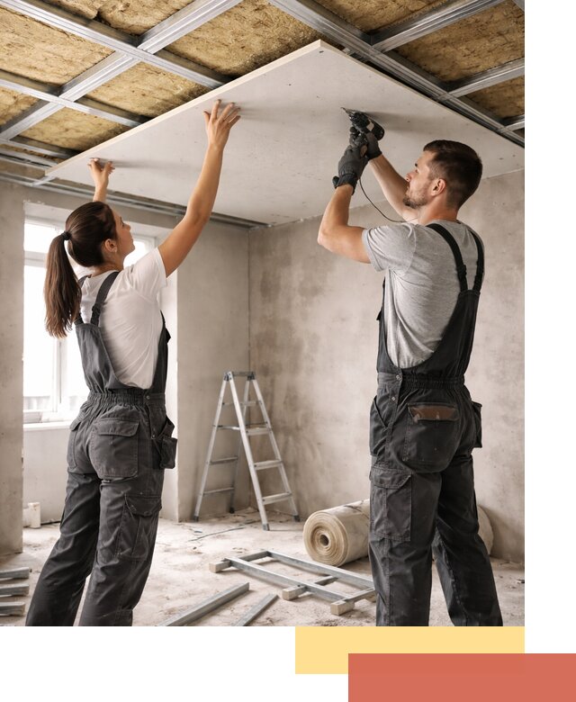 Звукоизоляция потолка из ГКЛ в Сарапуле профессионально и надежно