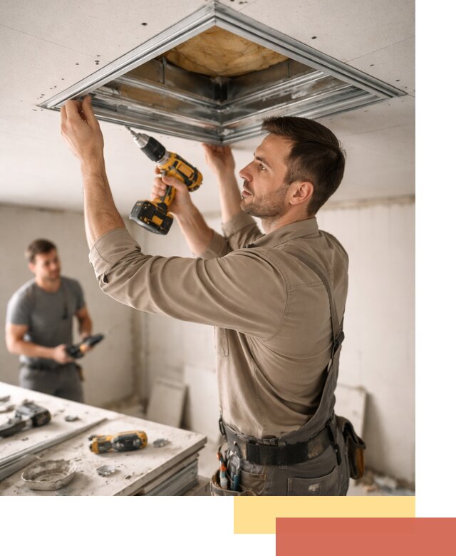 Монтаж люка в потолок из ГКЛ в Сарапуле