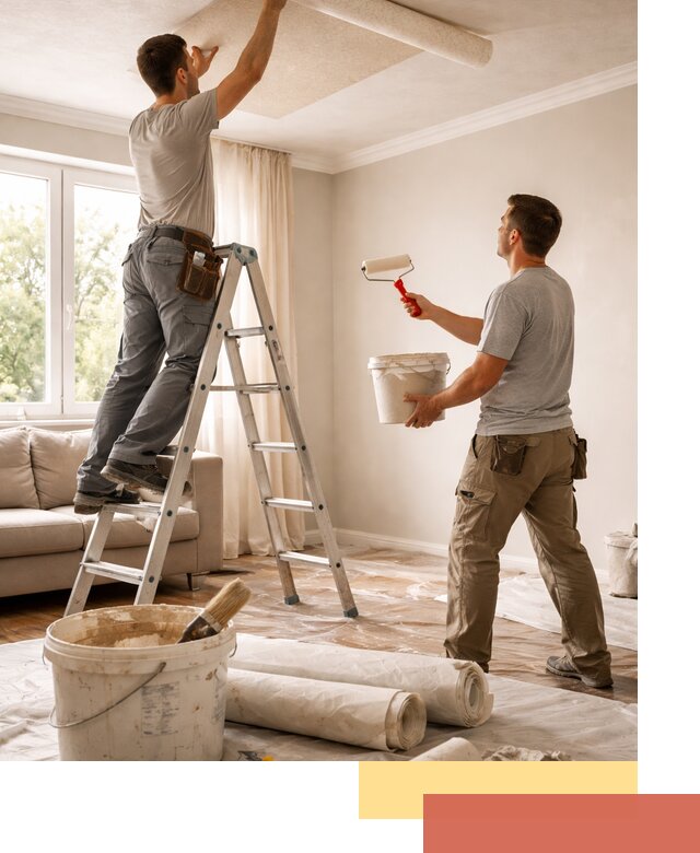 Поклейка обоев на потолок в Сарапуле — качественно и быстро