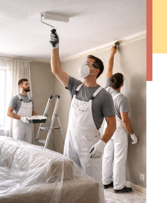 Покраска потолка водоэмельсионной краской в Сарапуле от 2271 руб/м² — услуги под ключ | ОТДЕЛОЧНИК-Срл