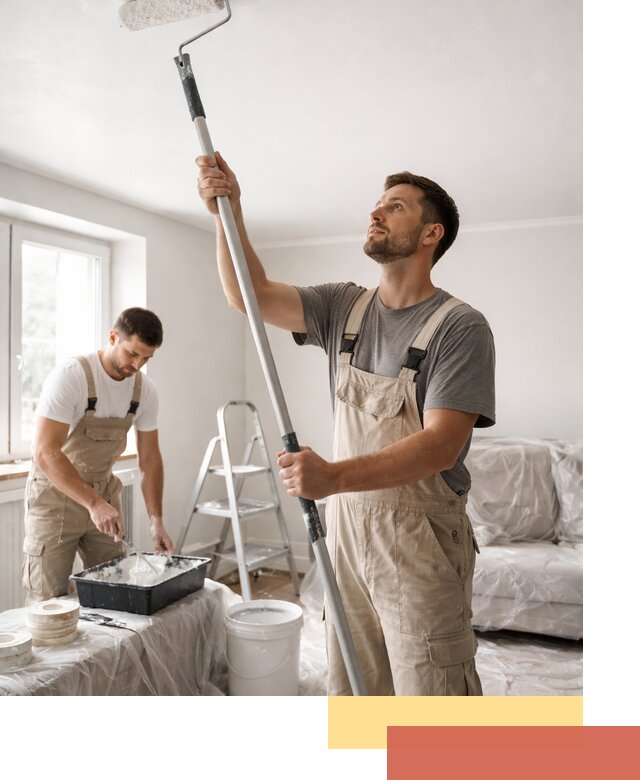 Покраска потолка водоэмульсионной краской в Сарапуле