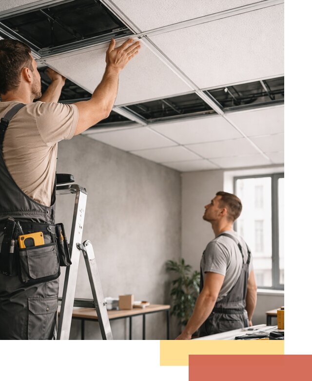 Монтаж потолочной плитки в Сарапуле качественно и в срок