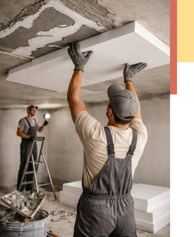 Утепление потолка пенопластом в Сарапуле от 4646 руб/м2 — недорого и быстро | ОТДЕЛОЧНИК-Срл